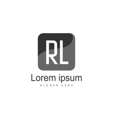 RL Logo tasarım şablonu. İlk harf logo tasarım şablonu