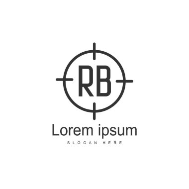 RB Logo tasarım şablonu. İlk harf logo tasarım şablonu