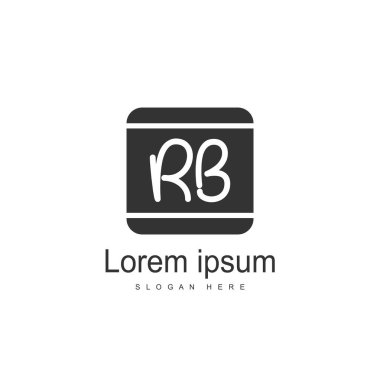 RB Logo tasarım şablonu. İlk harf logo tasarım şablonu