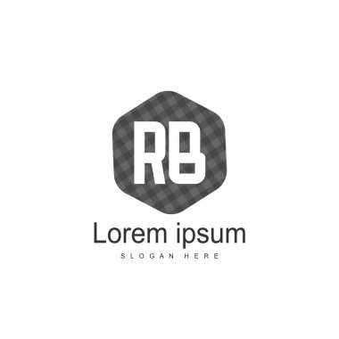 RB Logo tasarım şablonu. İlk harf logo tasarım şablonu