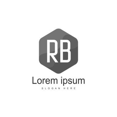 RB Logo tasarım şablonu. İlk harf logo tasarım şablonu