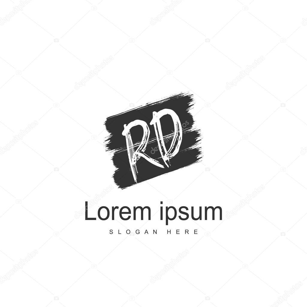 RD Logo template design. Initial letter logo template design