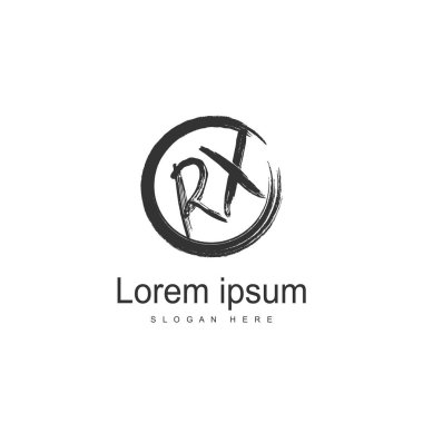 İlk Rx Logo şablonu. Minimalist mektup logo tasarım şablonu