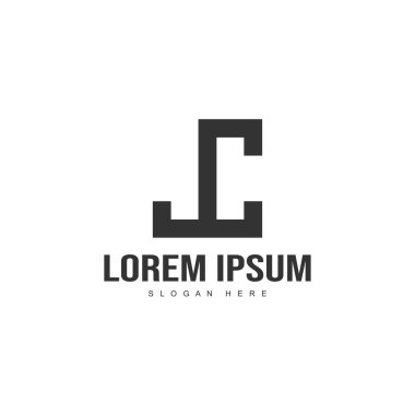 İlk harf logo şablonu. Minimalist mektup logo tasarım şablonu