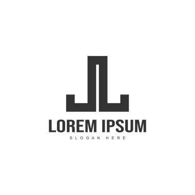 İlk harf logo şablonu. Minimalist mektup logo tasarım şablonu