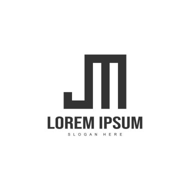 İlk harf logo şablonu. Minimalist mektup logo tasarım şablonu
