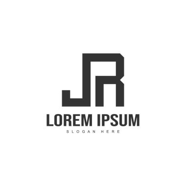 İlk harf logo şablonu. Minimalist mektup logo tasarım şablonu