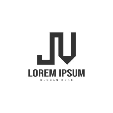 İlk harf logo şablonu. Minimalist mektup logo tasarım şablonu