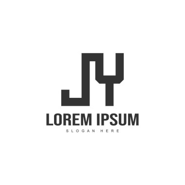 İlk harf logo şablonu. Minimalist mektup logo tasarım şablonu