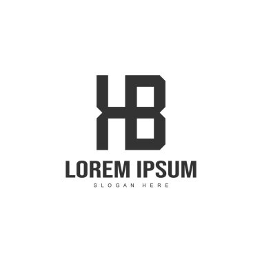 İlk harf logo şablonu. Minimalist mektup logo tasarım şablonu