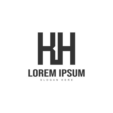 İlk harf logo şablonu. Minimalist mektup logo tasarım şablonu