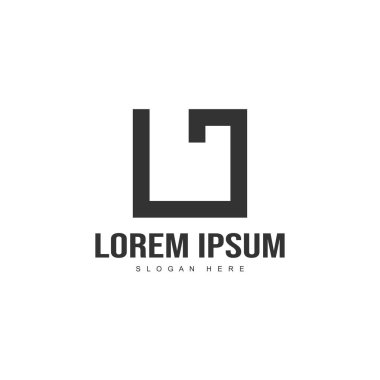 İlk harf logo şablonu. Minimalist mektup logo tasarım şablonu