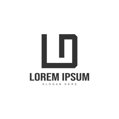 İlk harf logo şablonu. Minimalist mektup logo tasarım şablonu