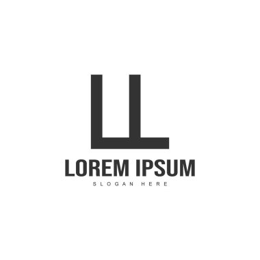 İlk harf logo şablonu. Minimalist mektup logo tasarım şablonu