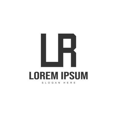 İlk harf logo şablonu. Minimalist mektup logo tasarım şablonu