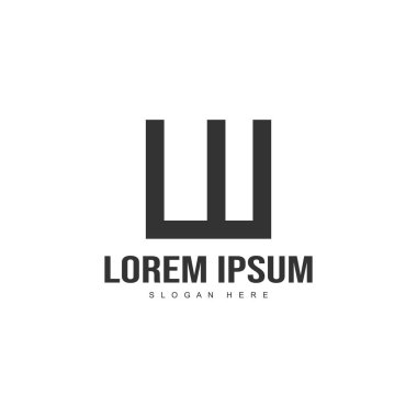 İlk harf logo şablonu. Minimalist mektup logo tasarım şablonu