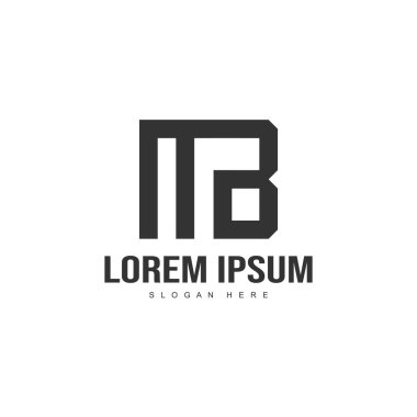 İlk harf logo şablonu. Minimalist mektup logo tasarım şablonu
