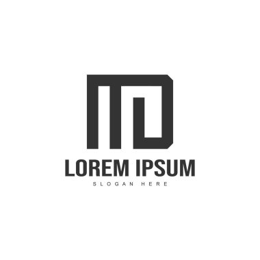 İlk harf logo şablonu. Minimalist mektup logo tasarım şablonu