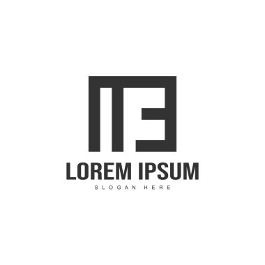 İlk harf logo şablonu. Minimalist mektup logo tasarım şablonu