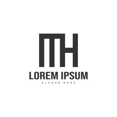 İlk harf logo şablonu. Minimalist mektup logo tasarım şablonu