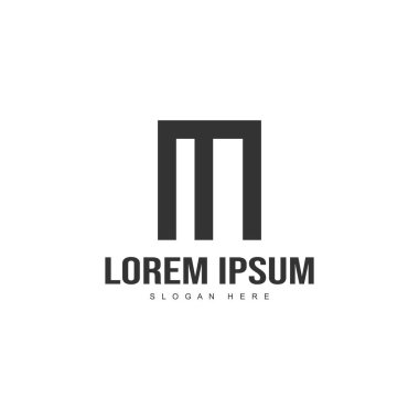 İlk harf logo şablonu. Minimalist mektup logo tasarım şablonu