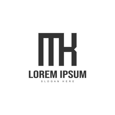 İlk harf logo şablonu. Minimalist mektup logo tasarım şablonu