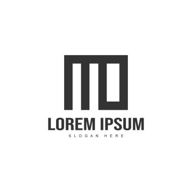 İlk harf logo şablonu. Minimalist mektup logo tasarım şablonu