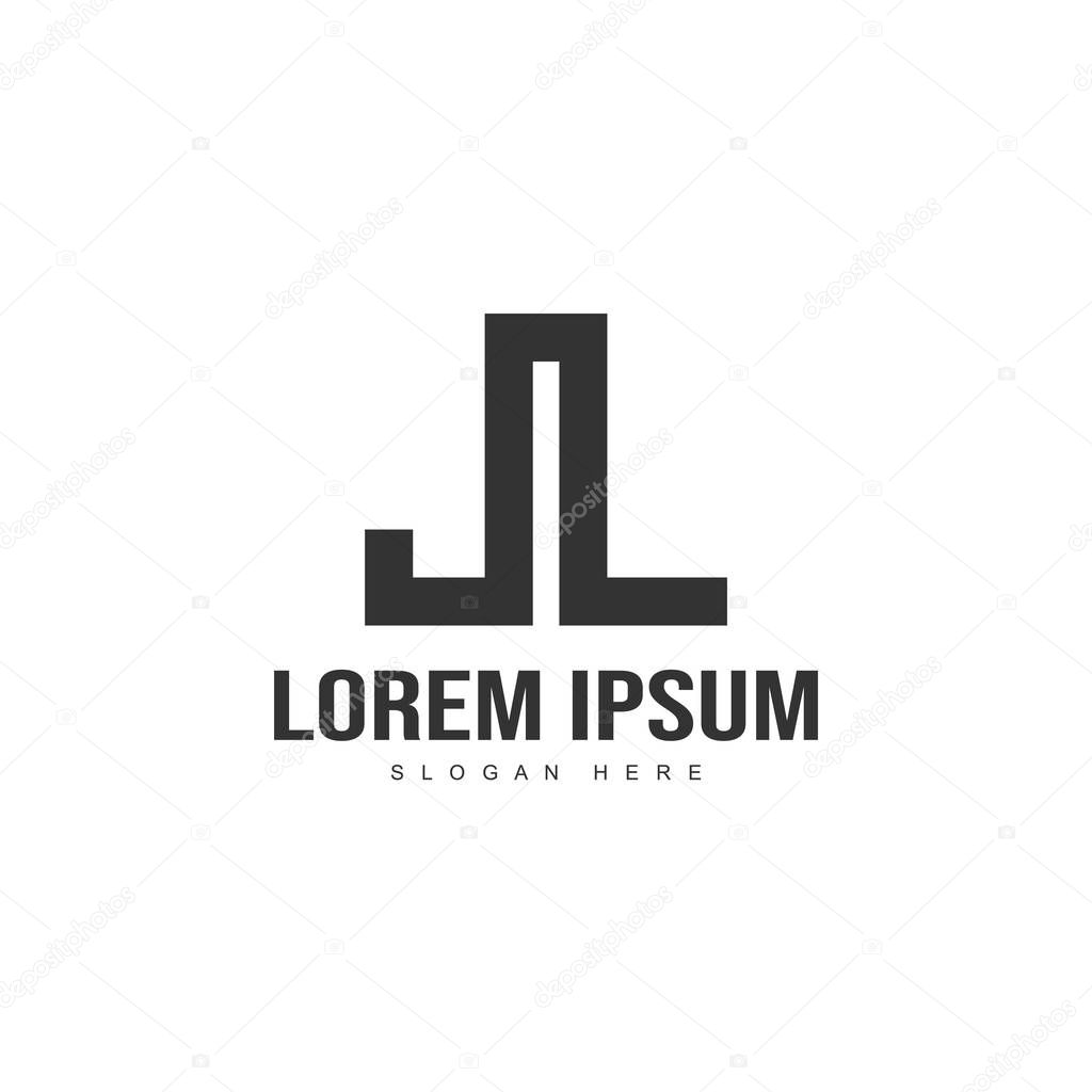 Initial letter logo template. Minimalist letter logo template design