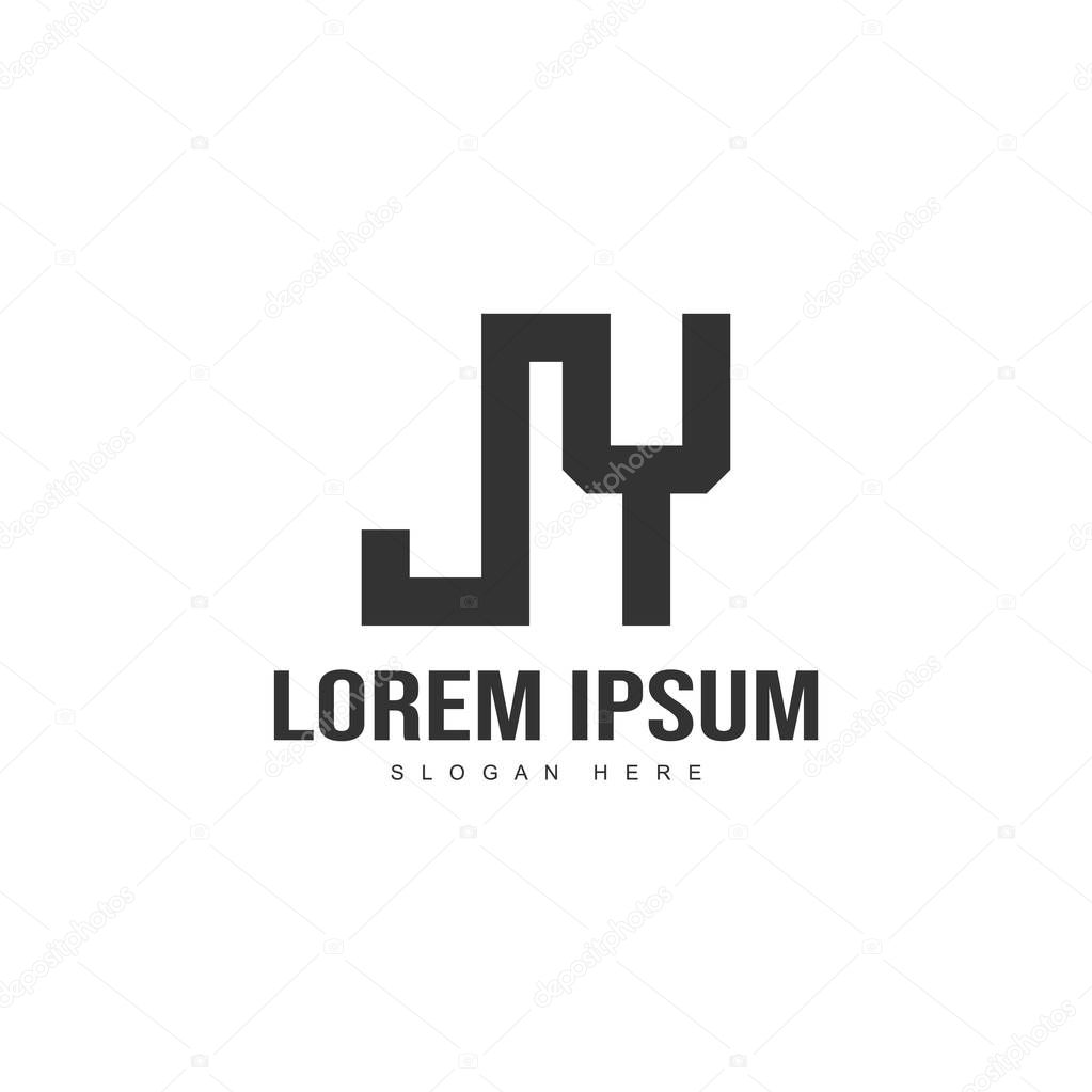 Initial letter logo template. Minimalist letter logo template design