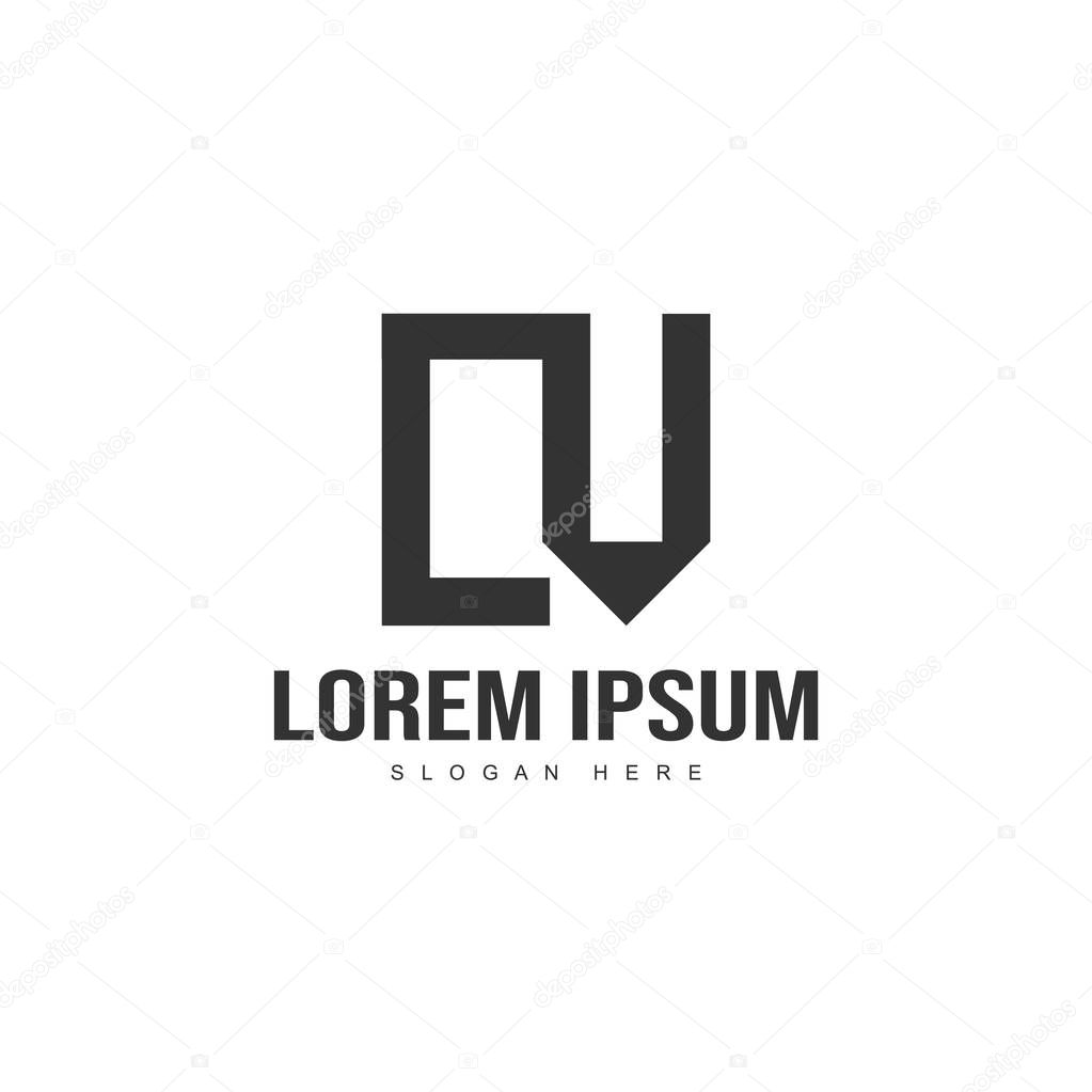 Initial letter logo template. Minimalist letter logo template design