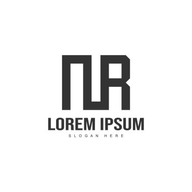 İlk harf logo şablonu. Minimalist mektup logo tasarım şablonu