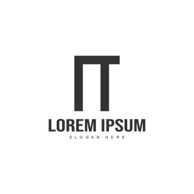 İlk harf logo şablonu. Minimalist mektup logo tasarım şablonu