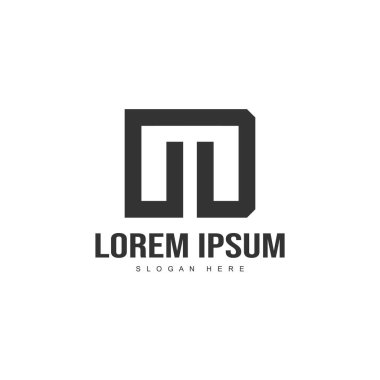 İlk harf logo şablonu. Minimalist mektup logo tasarım şablonu
