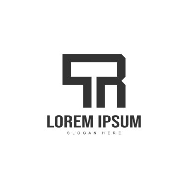 İlk harf logo şablonu. Minimalist mektup logo tasarım şablonu