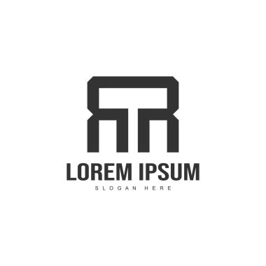 İlk harf logo şablonu. Minimalist mektup logo tasarım şablonu