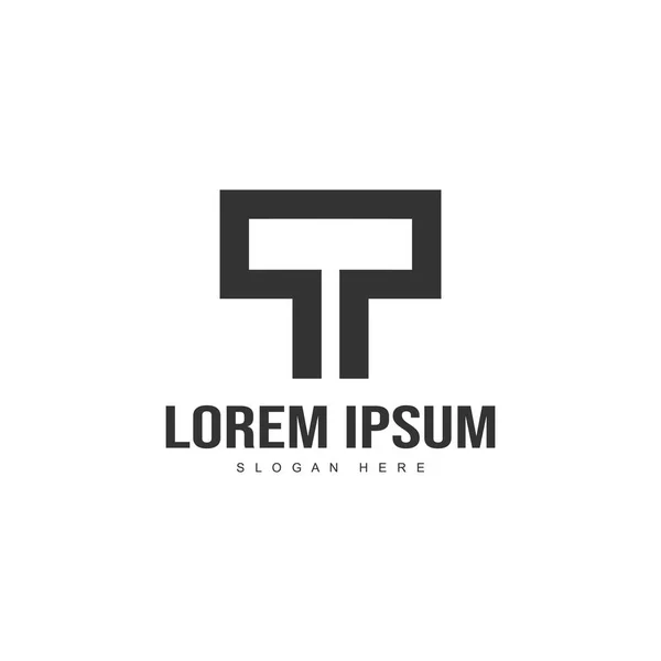 Harf Logo Şablonu Minimalist Mektup Logo Tasarım Şablonu — Stok Vektör