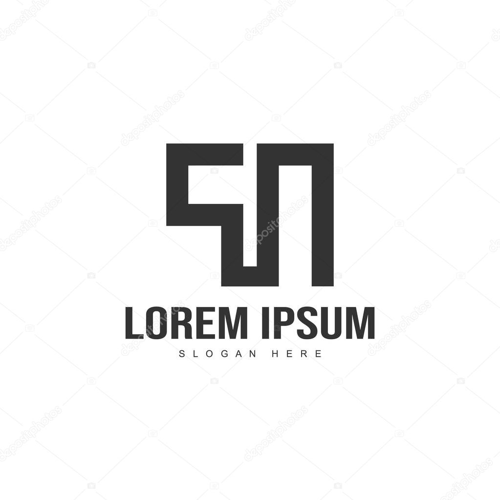Initial letter logo template. Minimalist letter logo template design