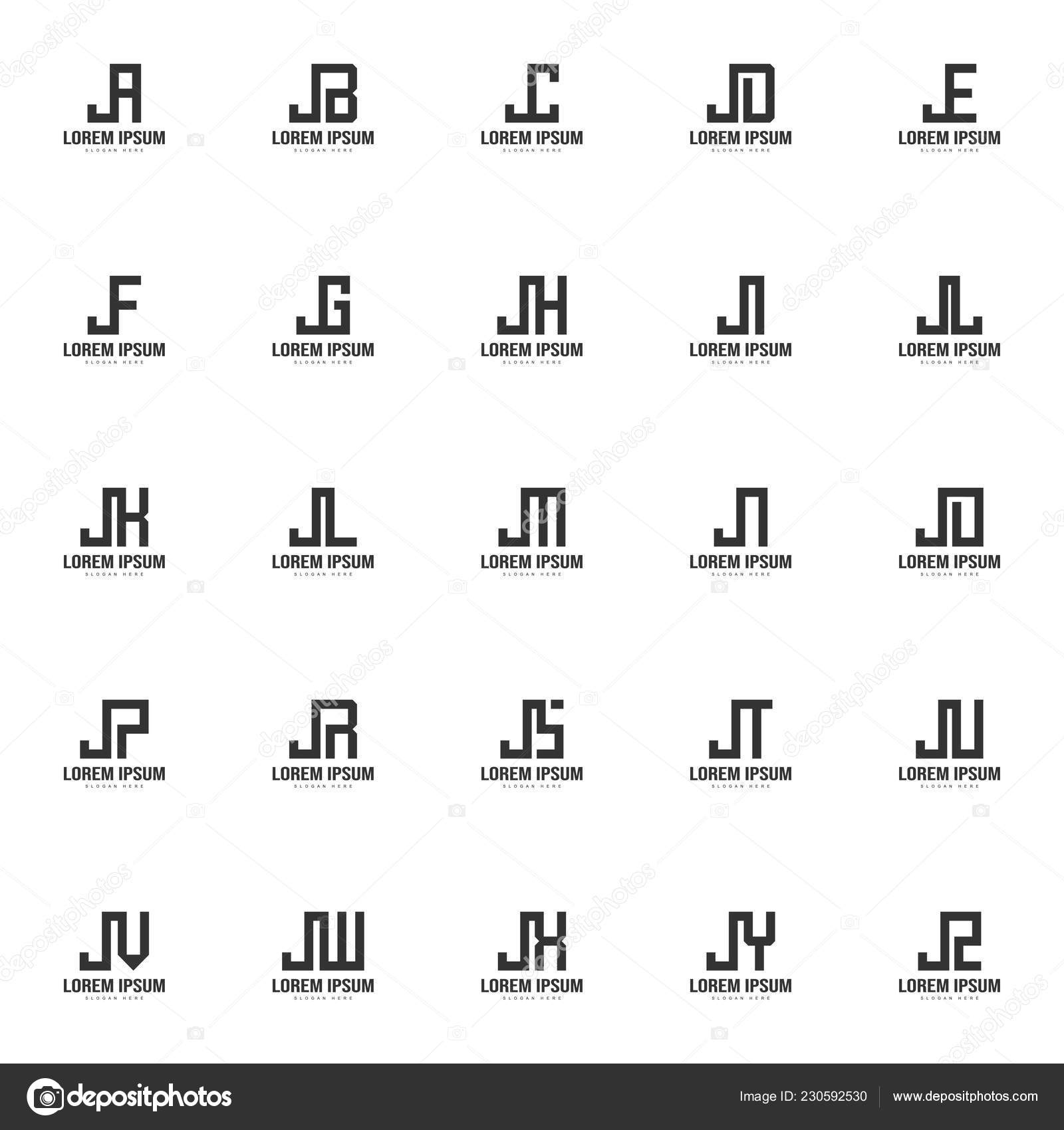 Satz Von Briefvorlage Logo Minimale Brief Vorlage Logodesign