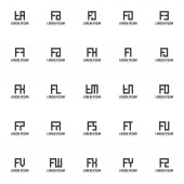 Levélsablon logo gyűjteménye. Minimális levél logó sablon design
