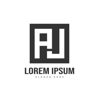 Minimalist ve modern ilk harf logo şablonu tasarım