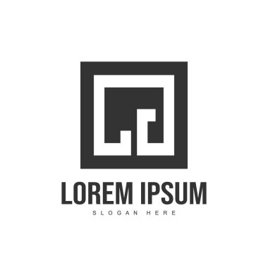 İlk harf logo şablonu. Minimalist mektup logo tasarım şablonu