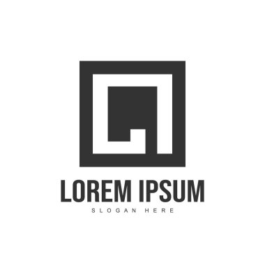 İlk harf logo şablonu. Minimalist mektup logo tasarım şablonu
