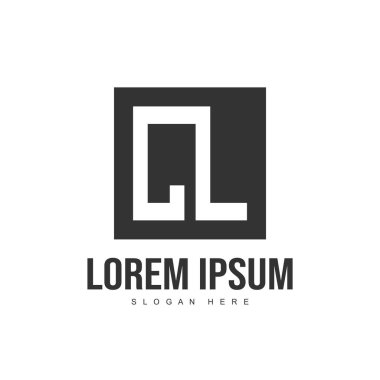 İlk harf logo şablonu. Minimalist mektup logo tasarım şablonu