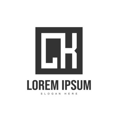 İlk harf logo şablonu. Minimalist mektup logo tasarım şablonu