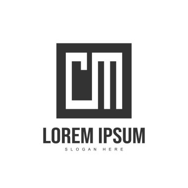 İlk harf logo şablonu. Minimalist mektup logo tasarım şablonu