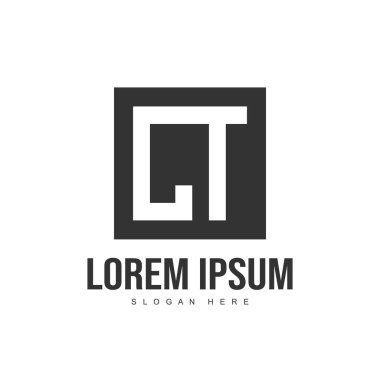 İlk harf logo şablonu. Minimalist mektup logo tasarım şablonu