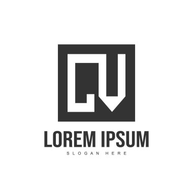 İlk harf logo şablonu. Minimalist mektup logo tasarım şablonu