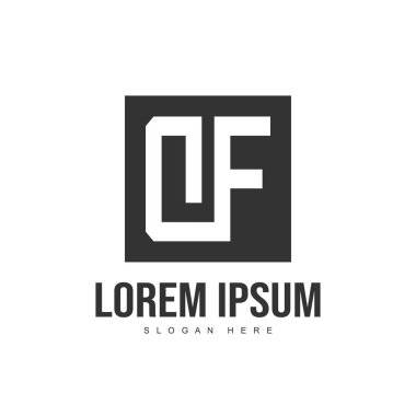 İlk harf logo tasarımı. minimalist mektup logo tasarım şablonu