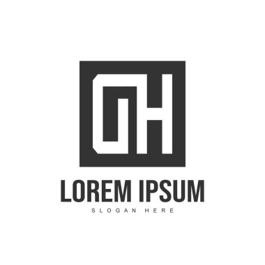 İlk harf logo tasarımı. minimalist mektup logo tasarım şablonu