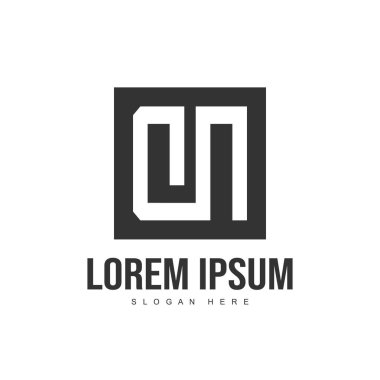 İlk harf logo tasarımı. minimalist mektup logo tasarım şablonu